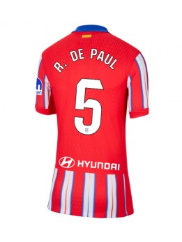 Billige Atletico Madrid Rodrigo De Paul #5 Hjemmedrakt Dame 2024-25 Kortermet